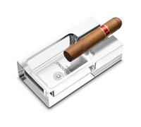 CIGARLOONG Cendrier à cigares en verre pour extérieur, terrasse, maison, bureau, cadeau pour homme (transparent)