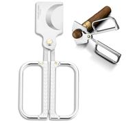 CIGARLOONG Ciseaux à cigares, coupe-cigares à double tranchant en acier inoxydable avec étui en cuir et boîte cadeau, convient pour les hommes (diamètre de l'anneau 67,5) (argenté)