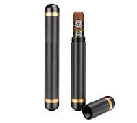 CIGARLOONG Étui à cigares portable en aluminium - Noir