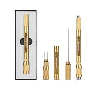 CIGARLOONG Poinçon 4-en-1 Poinçon rétractable et à visser Poinçon pour ouvre-trou tranchant (Doré)