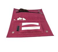 Ciggy Jumper Sac à tabac Pochettes à tabac à rouler en cuir souple avec compartiments pratiques pour : filtres, papiers à rouler de illes et plus légers 2.) Rose Double