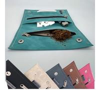 Ciggy Jumper Sac à tabac Pochettes à tabac à rouler en cuir souple avec compartiments pratiques pour : filtres, papiers à rouler de illes et plus légers (1.) Turquoise Singel)