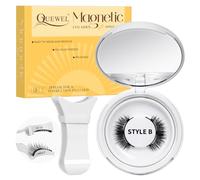 Ciglia Finte Magnetiche Naturali, Ciglia Finte Magnetiche riutilizzabili con applicatore, non c'è bisogno di colla magnetica per Ciglia QUEWEL facile da indossare e rimuovere (Style B)
