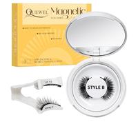 Ciglia Finte Magnetiche Naturali, Ciglia Finte Magnetiche riutilizzabili con applicatore, non c'è bisogno di colla magnetica per Ciglia QUEWE facile da indossare e rimuovere (HP04)