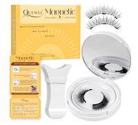 Ciglia Finte Magnetiche Naturali, Ciglia Finte Magnetiche riutilizzabili con applicatore, non c'è bisogno di colla magnetica per Ciglia QUEWE facile da indossare e rimuovere (HP03)