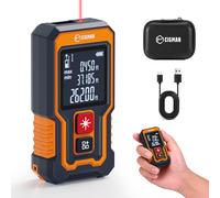 CIGMAN Télémètre Laser 80 m, mètre Laser Compact Rechargeable USB-C 300 mAh, Outil de Laser Mesure pour Longueur, Surface, Volume et Pythagore, référence Avant/arrière