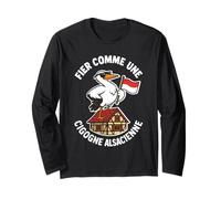 Cigogne Alsacien Homme - Alsace Fier Maison Colombage Wiss Manche Longue
