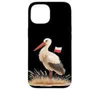 Cigogne Amusante aux Couleurs polonaises pour garçons et Filles Coque pour iPhone 15