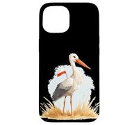 Cigogne Amusante avec des Couleurs polonaises pour Les Amateurs de Pologne Coque pour iPhone 15