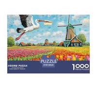 Cigogne Blanche 1000 Pièces Jigsaw Puzzle Oiseau À Partir De 14 Ans Classiques Jeu Éduchatif Défi Jouets 38x26cm/1000pcs