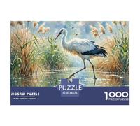 Cigogne Blanche 1000 Pièces Jigsaw Puzzle Oiseau Famille Classiques Cadeaux Qualité Supérieure Jouets 38x26cm/1000pcs
