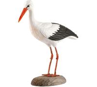 Cigogne en bois sculptée à la main 16 x 6.5 x 21 cm
