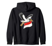 Cigogne Kawaii Alsace Rot un Wiss - Fierté Alsacienne Sweat à Capuche