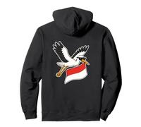 Cigogne Kawaii Alsace Rot un Wiss - Fierté Alsacienne Sweat à Capuche