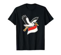 Cigogne Kawaii Alsace Rot un Wiss - Fierté Alsacienne T-Shirt
