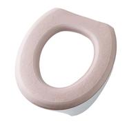 CIGPKLO Abattant WC Chauffant Housse de siège Toilette Lavable Coussin en Mousse Autocollant imperméable Siège Forme V Rondelle Accessoire Salle Bain Produits for la Maison(O-Shaped CherryPink)