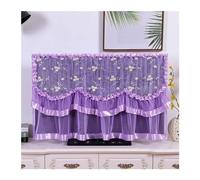 CIGPKLO Couvertures De Télévision Allumez Le Téléviseur Sans Retirer Couvercle Cache Anti-poussière TV Plein Format(Purple,57 inches)