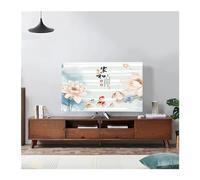 CIGPKLO Couvertures De Télévision Couverture anti-poussière for capot de télévision à Force élastique, tissu 32 75 pouces, Style chinois Simple et moderne(04,32-37 inch)