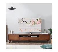 CIGPKLO Couvertures De Télévision Couverture anti-poussière for capot de télévision à Force élastique, tissu 32 75 pouces, Style chinois Simple et moderne(06,32-37 inch)