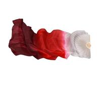 CIGPKLO Éventail De Danse du Ventre Voile de Danse du Ventre 100% Paires d'éventails en Soie (1L + 1R), Accessoire Costume léger et Fluide for Studio Musique, éloge l'église(1,150cmX90cm)
