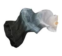 CIGPKLO Éventail De Danse du Ventre Voile de Danse du Ventre 100% Paires d'éventails en Soie (1L + 1R), Accessoire Costume léger et Fluide for Studio Musique, éloge l'église(5,180cmX90cm-Hot)