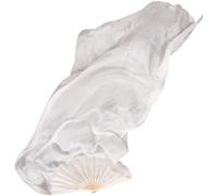CIGPKLO Éventail De Danse du Ventre Voile de Danse du Ventre 100% Paires d'éventails en Soie (1L + 1R), Accessoire Costume léger et Fluide for Studio Musique, éloge l'église(Auburn,180cmX90cm-Hot)