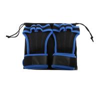CIGPKLO Grip Pad Musculation 1 Paire de Gants Musculation épais antidérapants, poignées Gymnastique, haltères, Kettlebell, Coussinets poignée, Protection Plam Fitness(Black Blue,S)