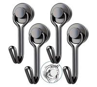 CIGPKLO Patere Murale Crochets magnétiques pivotants de 20 mm, robustes et puissants, for le rangement à la maison, l'école, dans cuisine for multiples usages(360-20mm 4PCS)