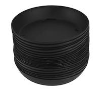 CIGPKLO Soucoupe Lot de 20 soucoupes Rondes Noires en Plastique résistant à la Chaleur for Pots Fleurs, d'intérieur et bonsaï, for Plantes Jardin