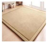 CIGPKLO Tapis en Polaire Corail Tapis Chenille en Molleton De Corail, 20MM, Tatami, Table À Thé Manuelle, for Chambre Coucher, Rectangulaire, for Salon(Light Brown,200x100cm)