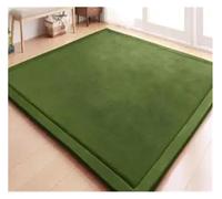 CIGPKLO Tapis en Polaire Corail Tapis Chenille en Molleton De Corail, 20MM, Tatami, Table À Thé Manuelle, for Chambre Coucher, Rectangulaire, for Salon(Green2,200x100cm)