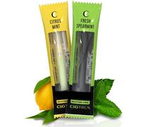 Cigtrus Lot de 2 inhalateurs d'air sans fumée - Sans tabac, sans nicotine et non électrique | Aide à soulager la fixation buccale | Bâton respiratoire remplaçant les habitudes | Lot de 2 (menthe verte