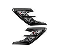 CIHAQQ 2 Pièces Autocollants de Grille Latérale pour VW Passat B8 Facelift 3G 2019-2023, Décoration d'aile Extérieure en TPU Souple avec Motif Fibre de Carbone,White