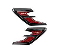 CIHAQQ 2 Pièces Autocollants de Grille Latérale pour VW Passat Variant B8/B7, Décoration d'aile Extérieure en TPU Souple avec Motif Fibre de Carbone,Red