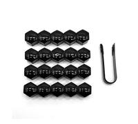 CIHAQQ 21Pcs Cache Écrou de Roue pour Renault Megane E-Tech 2023-2025 17mm 19mm 21mm Capuchon de Boulon Hexagonal avec Pince de Retrait Antirouille Noir Argent