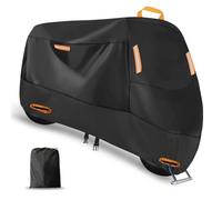 CIHAQQ Housse Moto pour Piaggio Vespa Sprint 150, Housse de Protection pour Moto en Tissu Oxford Imperméable,Bache Moto Exterieur avec Trous Serrure,Black
