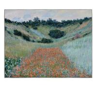 CIHCOHOME Tapis Paysage Champ de Fleurs Monet 60x120cm Tapis Paysage Fleurs Sauvages Rouges pour Salon Chambre Salle à Manger, Art Nature impressionniste coloré, Doux
