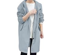 Cihdmfb Coupe-vent pour femme - Grandes tailles - Solide - Léger - Coupe-vent - Respirant - Avec capuche - Veste softshell fonctionnelle - Veste d'extérieur - Veste demi-saison, A BU1, XL