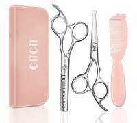 CIICII Ciseaux Coiffure Enfants, Pointe Ronde de Sécurité, Ciseaux Coiffure Professionnel, Kit de Coupe de Cheveux pour Bébé, Enfant, Coiffeur, Salon de Coiffure à Domicile