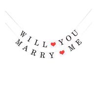 Ciieeo 1 Ensemble Bannière Décorative Will You Marry Me Papier pour Proposition de Mariage Guirlande à Suspendre pour Décorer Voitures et Créer des Moments Inoubliables