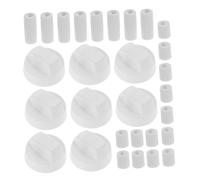 Ciieeo 1 Ensemble Bouton Général De L'appareil Boutons De Commande Brûleur Boutons De Poêle Universel Bouton De Four Bouton De Brûleur De Cuisinière Électrique Blanche Plastique