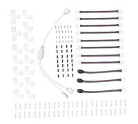 Ciieeo 1 Ensemble Connecteur LED Soudure Ensemble de Connecteurs pour Bande LED Rgb avec Clips Fixation et Accessoires pour Connexion Dangles et Extensions