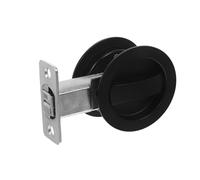 Ciieeo 1 ensemble de serrure de porte ronde encastrée - Serrure de porte coulissante dissimulée à poignée ronde pour buanderie, salle de bain et chambre à coucher, sécurité du bureau à