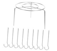 Ciieeo 1 Ensemble Support Vertical à Brochettes Inoxydable Rack de Cuisson pour Friteuse à Air Four Accessoire de Barbecue Pratique Skewers