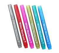 Ciieeo 1 Jeu Marqueurs De Effaçables Pour Verre Et Céramique De Stylos Colorés Pour Créatifs Divers Supports 6 Pièces