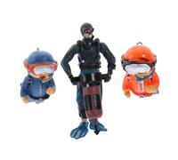 Ciieeo 1 Jeu Ornement De Plongeur Flottant pour Aquarium Modèle De Plongeur De Dessin Animé Accessoires D'Aquarium Flottants Décorations Aquatiques Jouets sous-Marins De 3 pièces