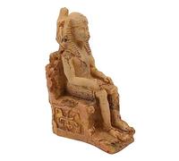 Ciieeo 1 Pc Pharaon Assis Grotte De Roche D'aquarium Aquarium Statue Figurine De Collection Décoration De Bureau Abri pour Poissons D'aquarium Pupitre Résine Accessoires
