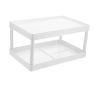 Ciieeo 1 Pièce étagère Organisateur de Toilette Etagere Rangement Support de Salle de Bain Porte-Articles de Toilette présentoir de Toilette organisateurs sous évier Plastique Blanche