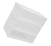 Ciieeo 1 Set Boîte de Rangement de Table Tiroir Trois Couches en PP Grosse Capacité Empilable Facile à Nettoyer pour Bureau et Organisation de Maquillage