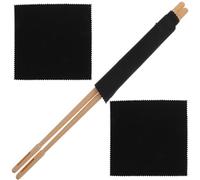 Ciieeo 1 Set Kit de Nettoyage pour Flûte Traversière Chiffon Noir et Baguette en Bois D'érable, Facile à Manipuler et Élimine les Débris pour Entretien D'instrument